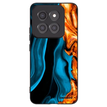Picasee silikonowe czarne etui na Xiaomi 14 Pro - Gold blue