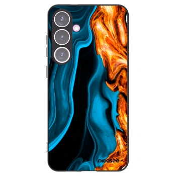 Picasee silikonowe czarne etui na Samsung Galaxy S24+ S926B 5G - Gold blue