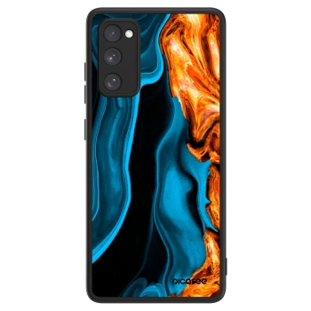Picasee ULTIMATE CASE PowerShare pro Samsung Galaxy S20 FE - Gold blue