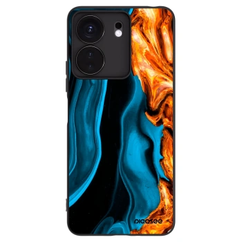 Picasee silikonowe czarne etui na Xiaomi Redmi 13C 4G - Gold blue