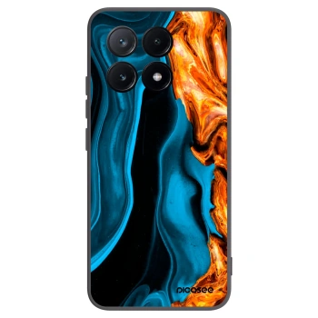 Picasee silikonowe czarne etui na Xiaomi Poco X6 Pro - Gold blue