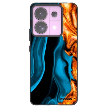 Picasee silikonowe czarne etui na Xiaomi Redmi Note 13 Pro 5G - Gold blue