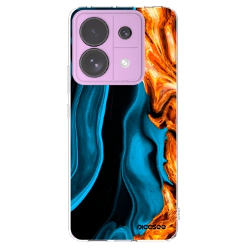 Picasee silikonowe przeźroczyste etui na Xiaomi Redmi Note 13 Pro 5G - Gold blue