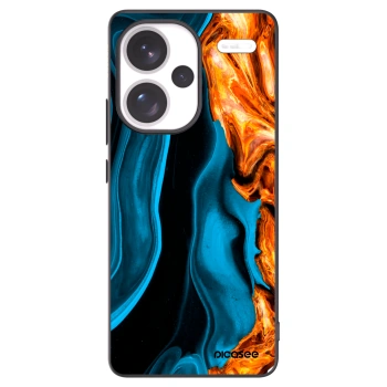 Picasee silikonowe czarne etui na Xiaomi Redmi Note 13 Pro+ 5G - Gold blue