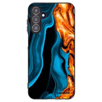 Picasee silikonowe czarne etui na Samsung Galaxy A15 A156B 5G - Gold blue