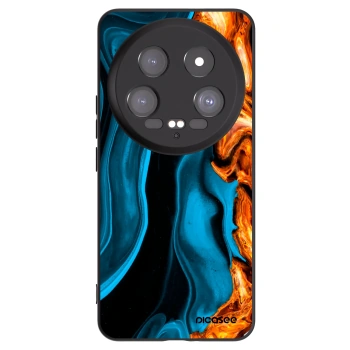 Picasee silikonowe czarne etui na Xiaomi 14 Ultra - Gold blue