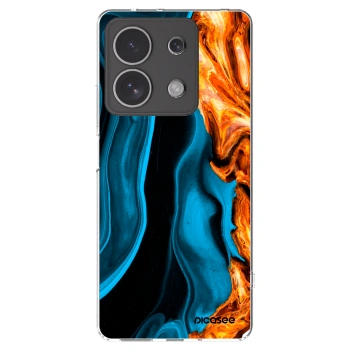 Picasee silikonowe przeźroczyste etui na Xiaomi Redmi Note 13 4G - Gold blue