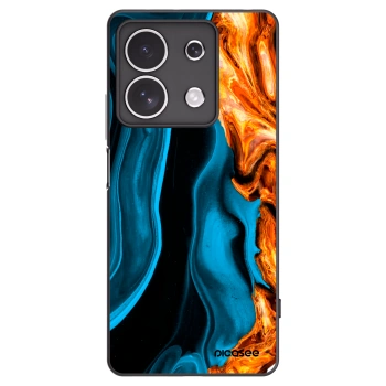 Picasee silikonowe czarne etui na Xiaomi Redmi Note 13 4G - Gold blue