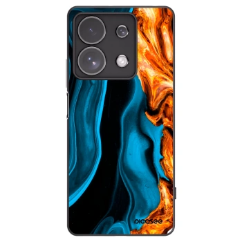Picasee silikonowe czarne etui na Xiaomi Redmi Note 13 Pro 4G - Gold blue