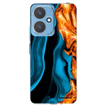 Picasee silikonowe przeźroczyste etui na Xiaomi Redmi 13C 5G - Gold blue