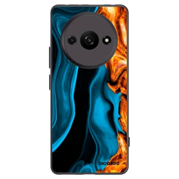 Picasee silikonowe czarne etui na Xiaomi Redmi A3 - Gold blue