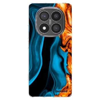 Picasee silikonowe przeźroczyste etui na Xiaomi Redmi Note 14 Pro+ 5G - Gold blue
