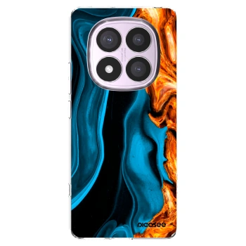 Picasee silikonowe przeźroczyste etui na Xiaomi Redmi Note 14 Pro 5G - Gold blue