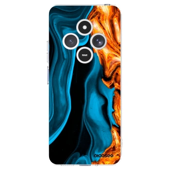 Picasee silikonowe przeźroczyste etui na Xiaomi Redmi 14C - Gold blue