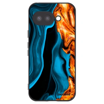 Picasee silikonowe czarne etui na Google Pixel 9a - Gold blue