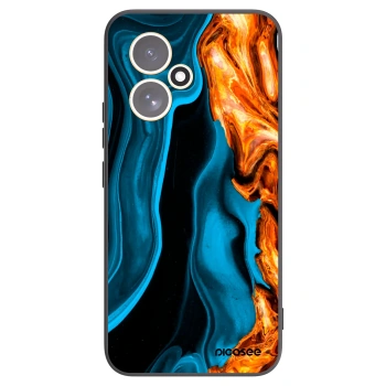Picasee silikonowe czarne etui na Honor 400 5G - Gold blue