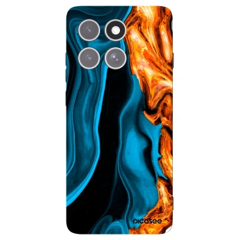 Picasee silikonowe czarne etui na Motorola Edge 60 Pro - Gold blue