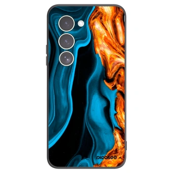Picasee silikonowe czarne etui na Xiaomi Redmi 15 5G - Gold blue