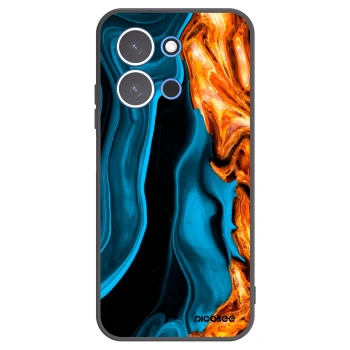 Picasee silikonowe czarne etui na Xiaomi Redmi 15C 4G - Gold blue