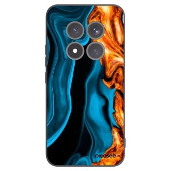 Picasee silikonowe czarne etui na Xiaomi Redmi Note 15 Pro+ - Gold blue