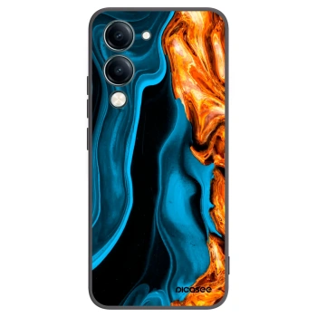 Picasee silikonowe czarne etui na Vivo Y29s 5G - Gold blue