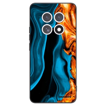 Picasee silikonowe czarne etui na Xiaomi Redmi Note 15 4G - Gold blue