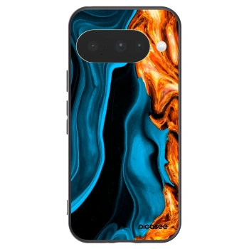 Picasee silikonowe czarne etui na Google Pixel 10 - Gold blue