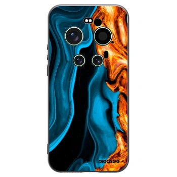 Picasee silikonowe czarne etui na Xiaomi 17 Ultra - Gold blue