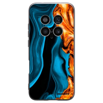 Picasee silikonowe czarne etui na Honor Magic8 Pro 5G - Gold blue