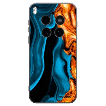 Picasee silikonowe czarne etui na Vivo X300 Pro - Gold blue