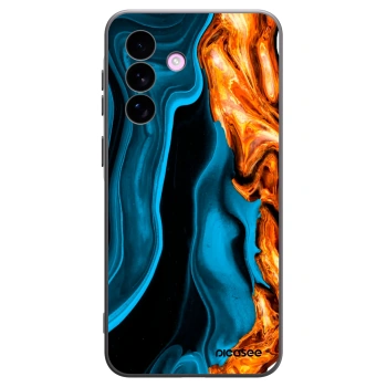 Picasee silikonowe czarne etui na Samsung Galaxy A57 5G - Gold blue