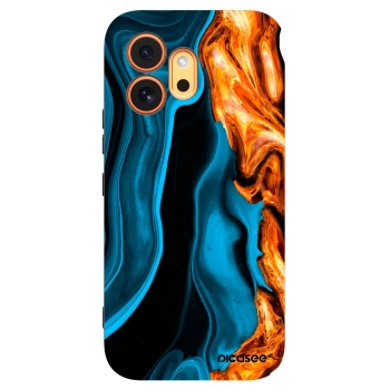 Picasee silikonowe czarne etui na Honor 600 - Gold blue