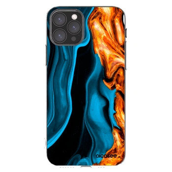 Picasee silikonowe przeźroczyste etui na Apple iPhone 11 Pro - Gold blue