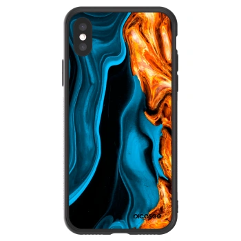 Picasee ULTIMATE CASE na Apple iPhone X/XS - Gold blue