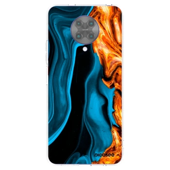 Picasee silikonowe przeźroczyste etui na Xiaomi Poco F2 Pro - Gold blue