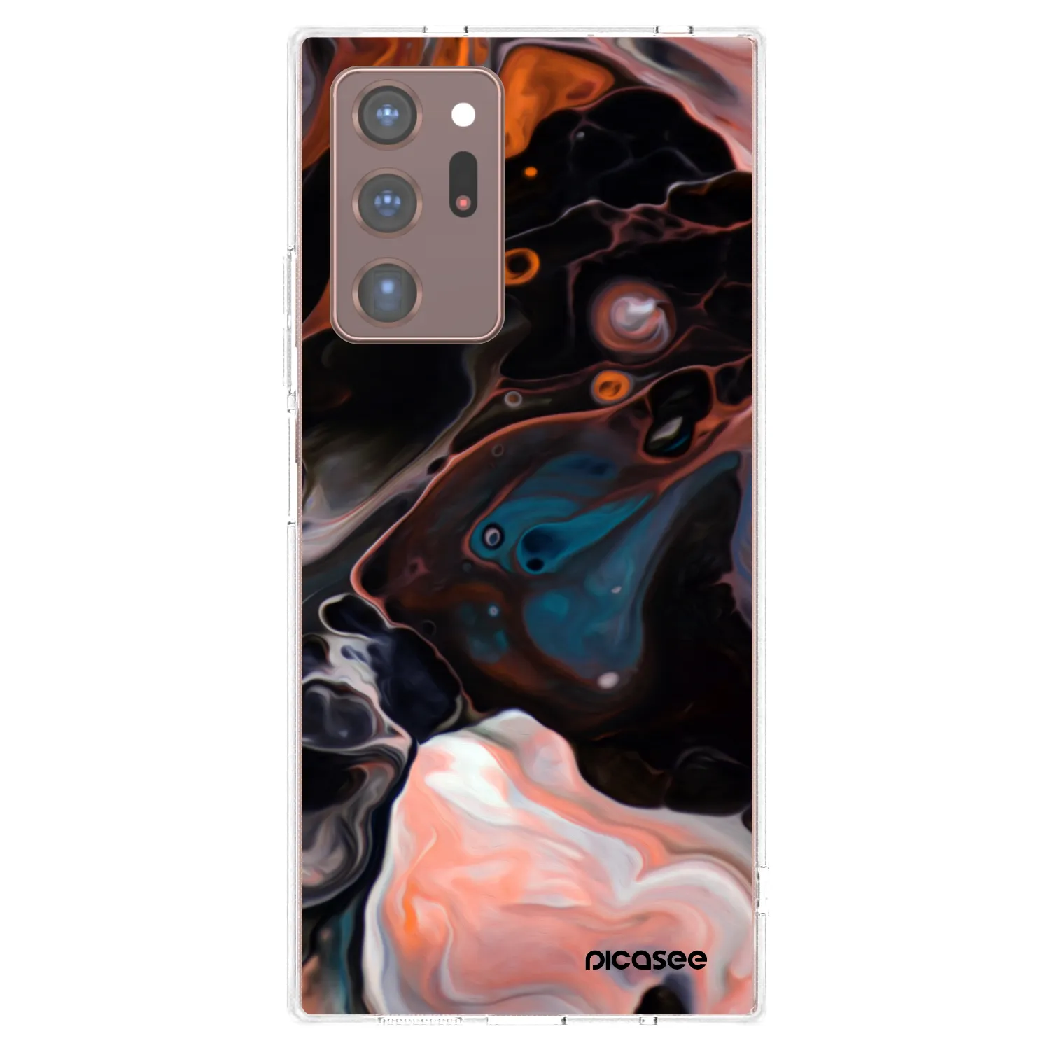 Picasee silikonowe przeźroczyste etui na Samsung Galaxy Note 20 Ultra - Cream