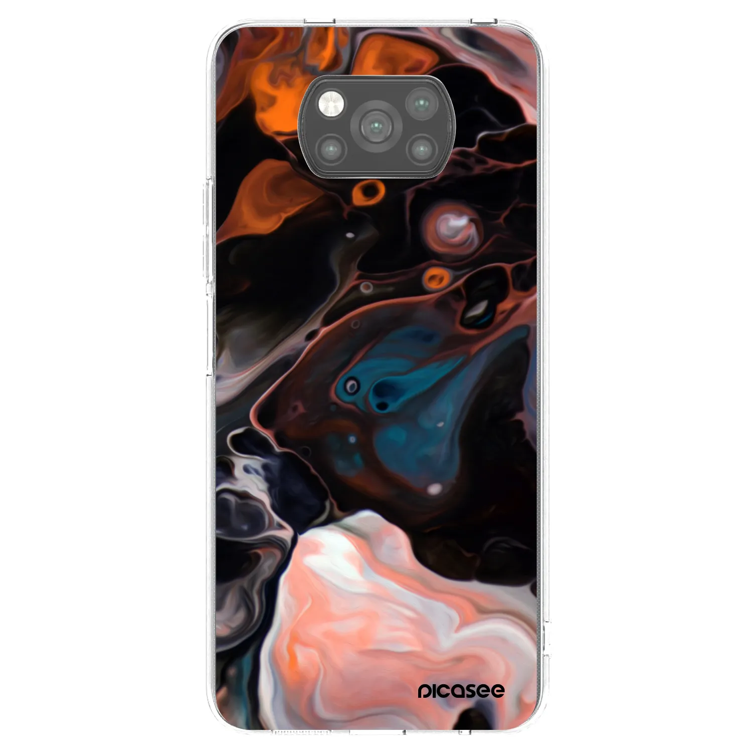 Picasee silikonowe czarne etui na Xiaomi Poco X3 - Cream