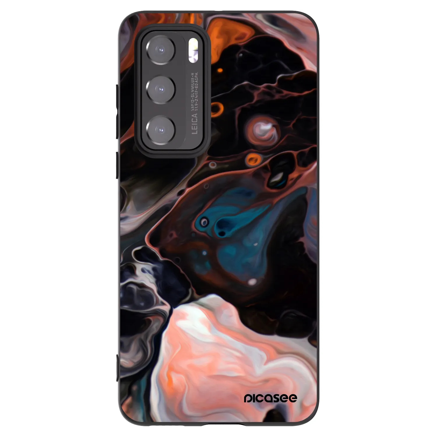 Picasee silikonowe czarne etui na Huawei P40 - Cream