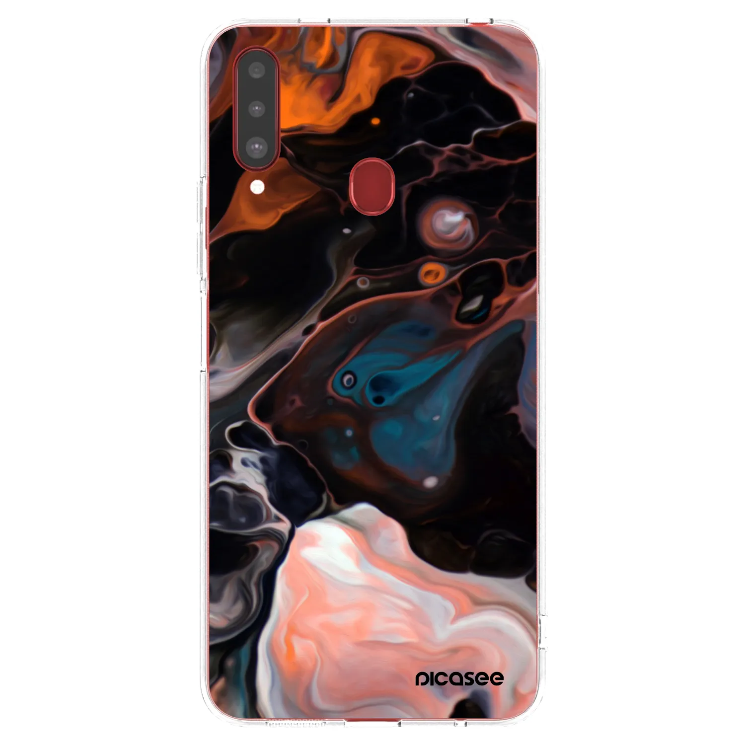 Picasee silikonowe przeźroczyste etui na Samsung Galaxy A20s - Cream