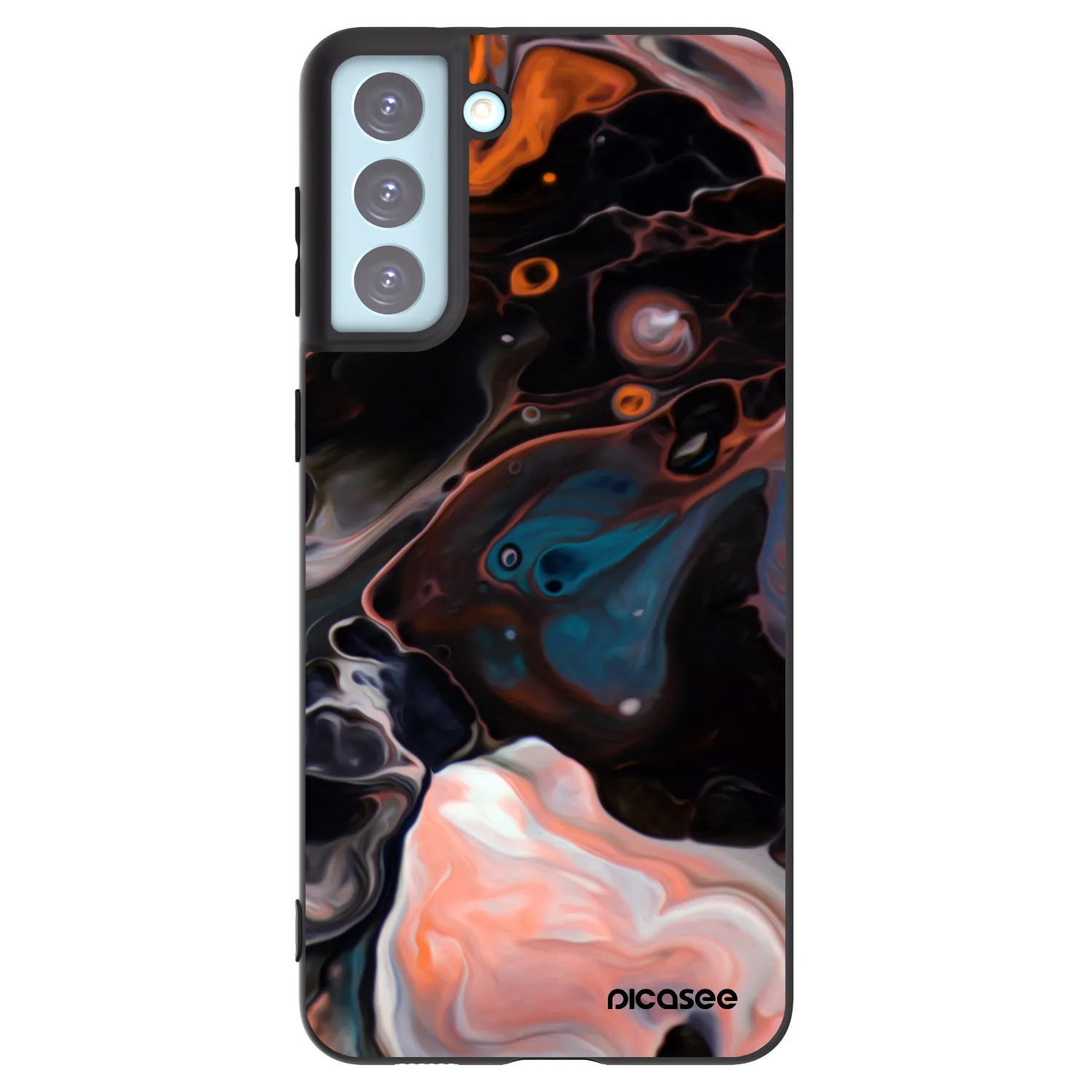 Picasee silikonowe czarne etui na Samsung Galaxy S21+ 5G G996F - Cream