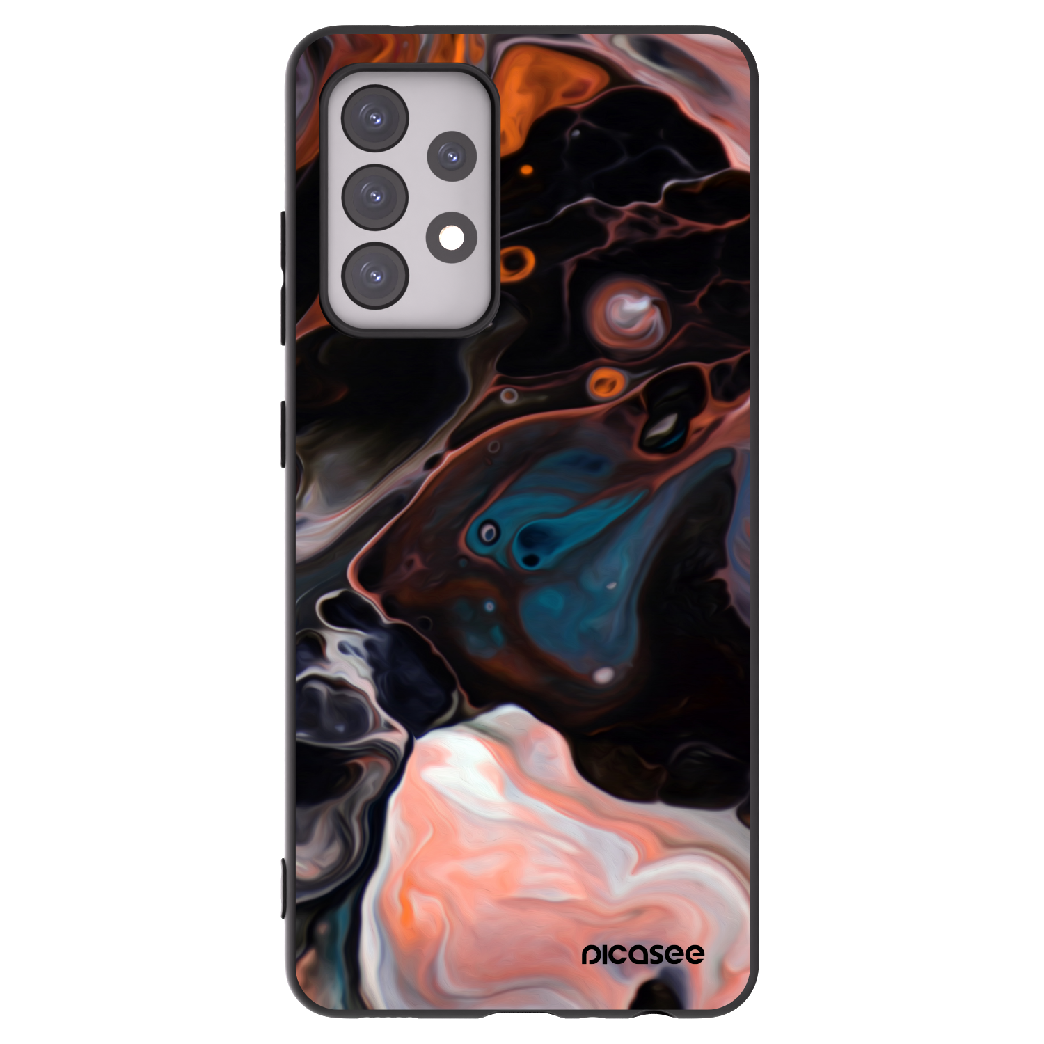 Picasee silikonowe czarne etui na Samsung Galaxy A52 5G A525F - Cream