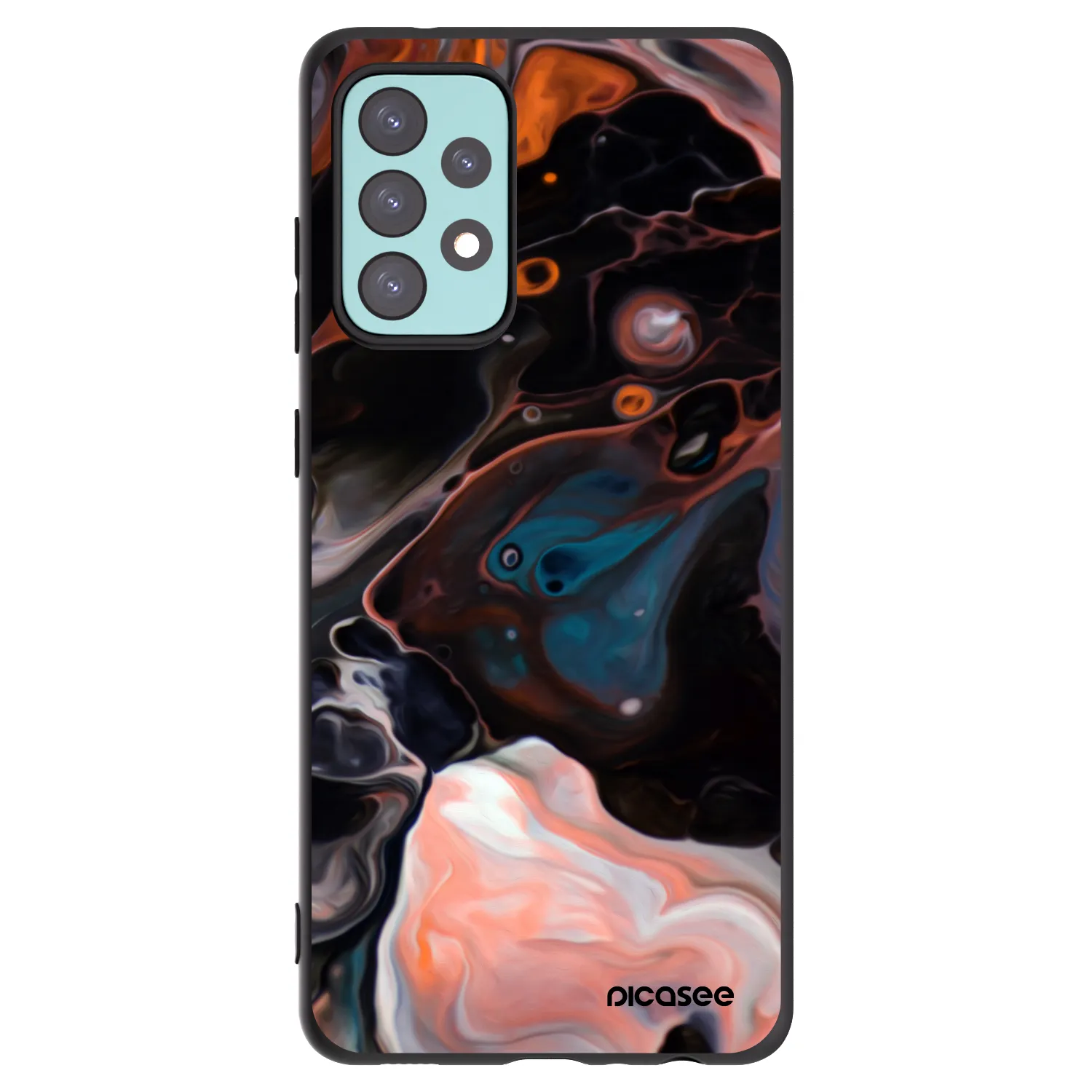 Picasee silikonowe czarne etui na Samsung Galaxy A72 A725F - Cream