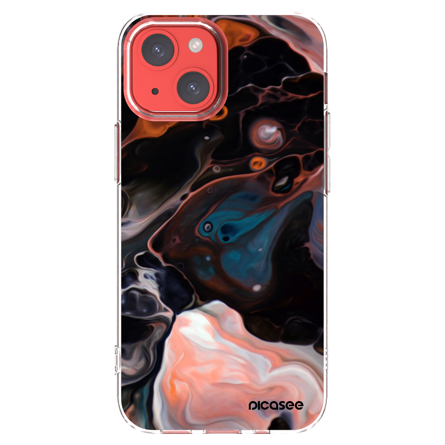 Picasee silikonowe przeźroczyste etui na Apple iPhone 13 mini - Cream