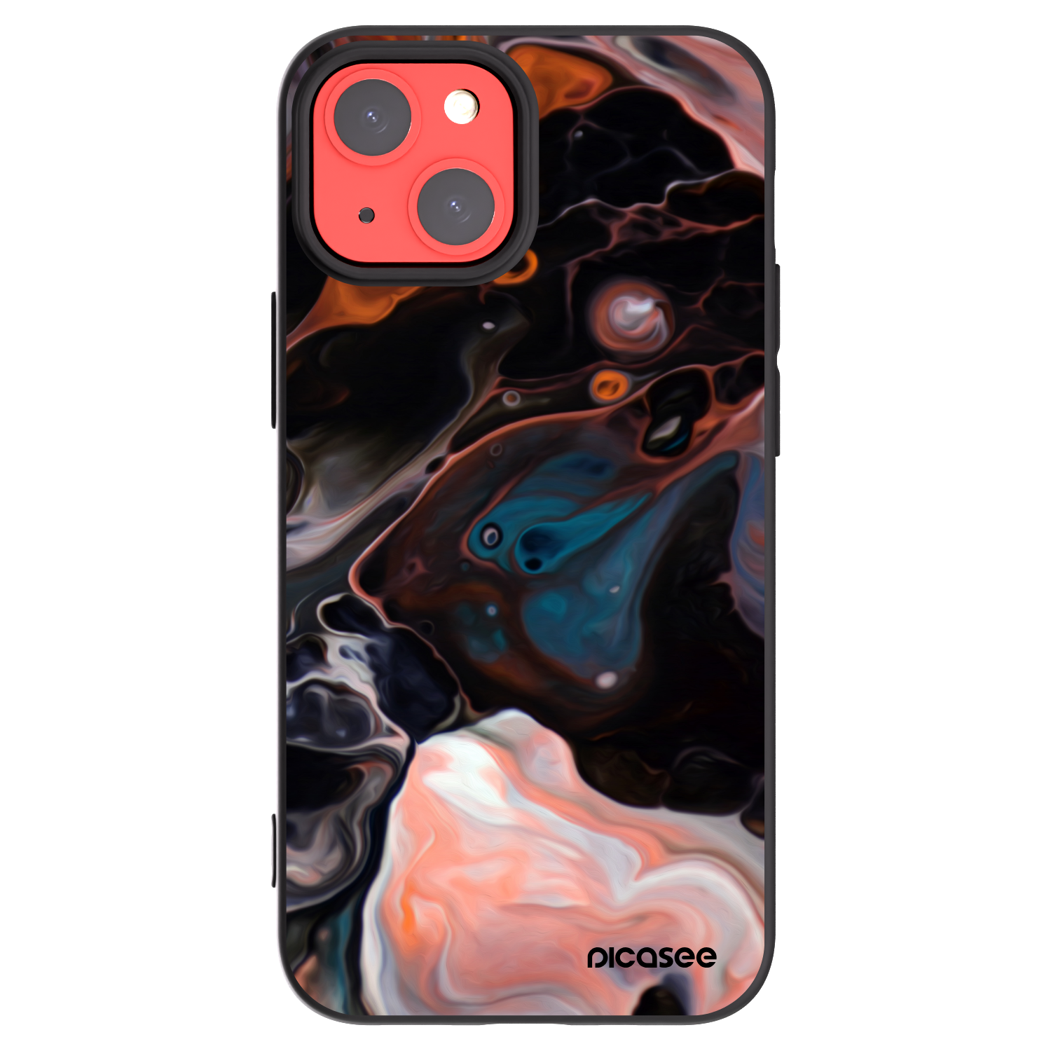 Picasee silikonowe czarne etui na Apple iPhone 13 mini - Cream