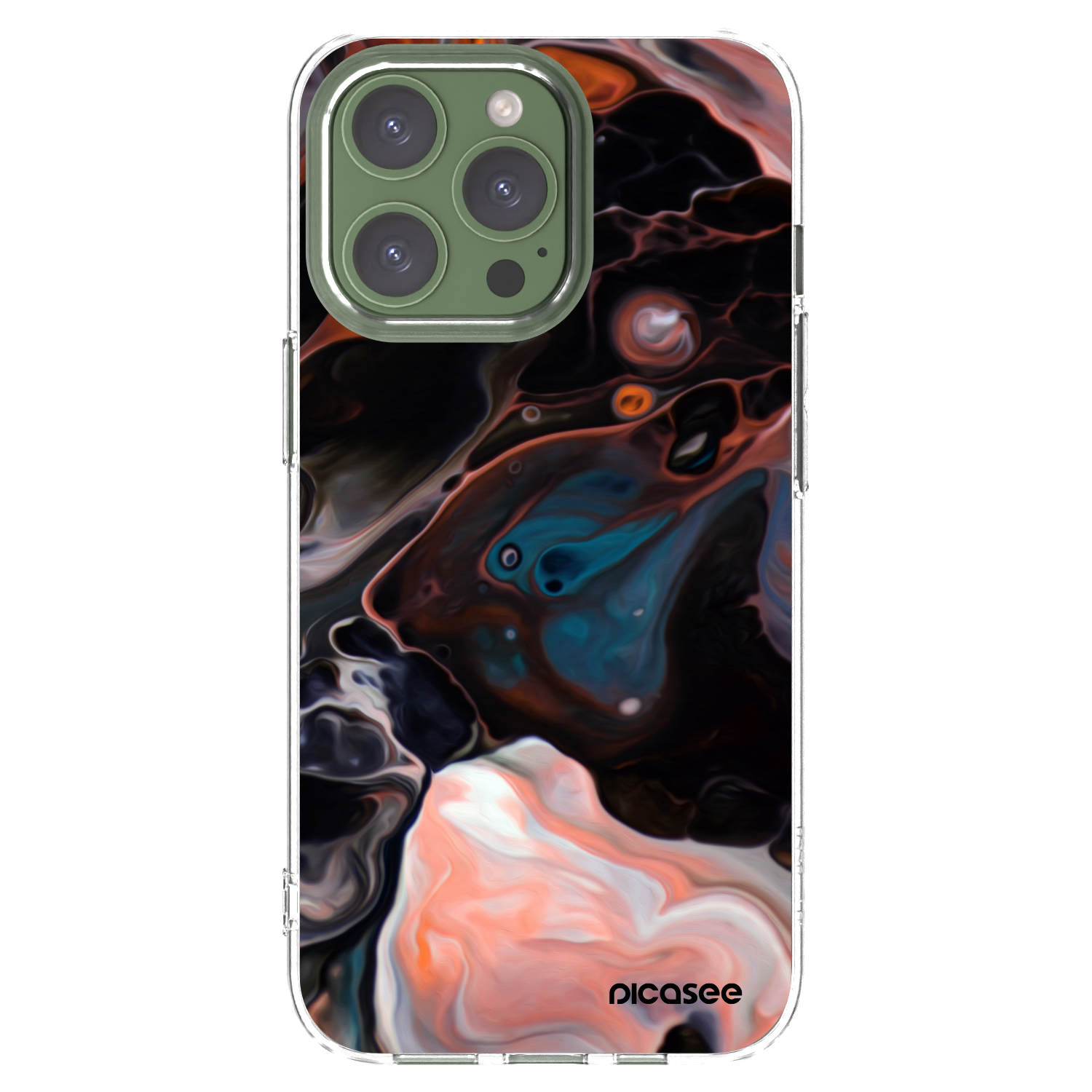 Picasee silikonowe przeźroczyste etui na Apple iPhone 13 Pro - Cream