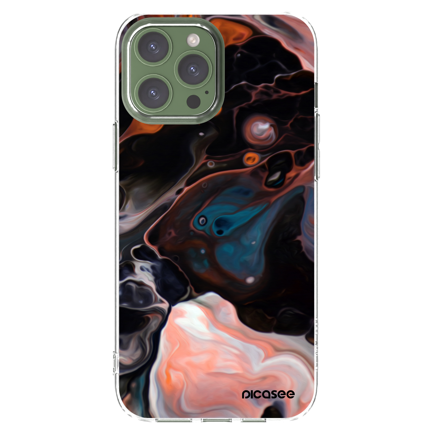 Picasee silikonowe przeźroczyste etui na Apple iPhone 13 Pro Max - Cream