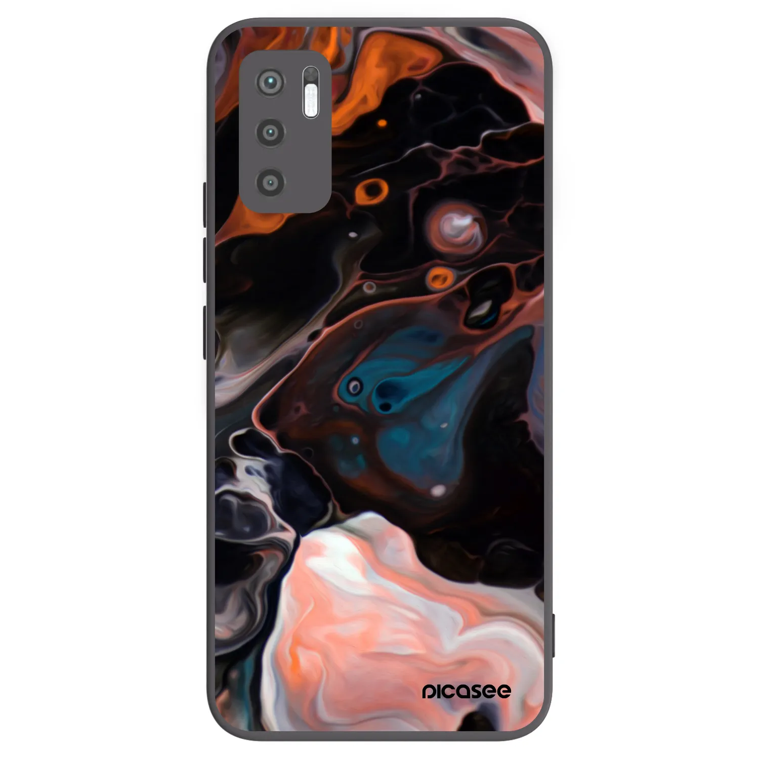 Picasee silikonowe czarne etui na Xiaomi Redmi Note 10 5G - Cream