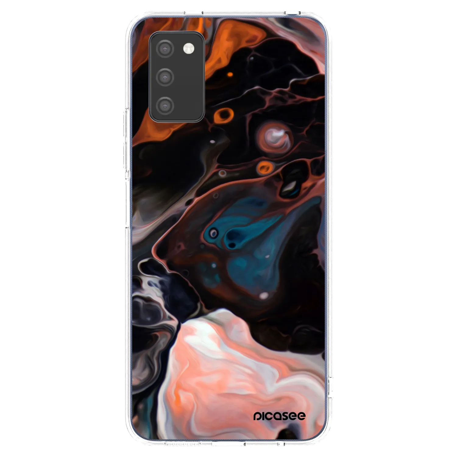 Picasee silikonowe przeźroczyste etui na Samsung Galaxy A02s A025G - Cream