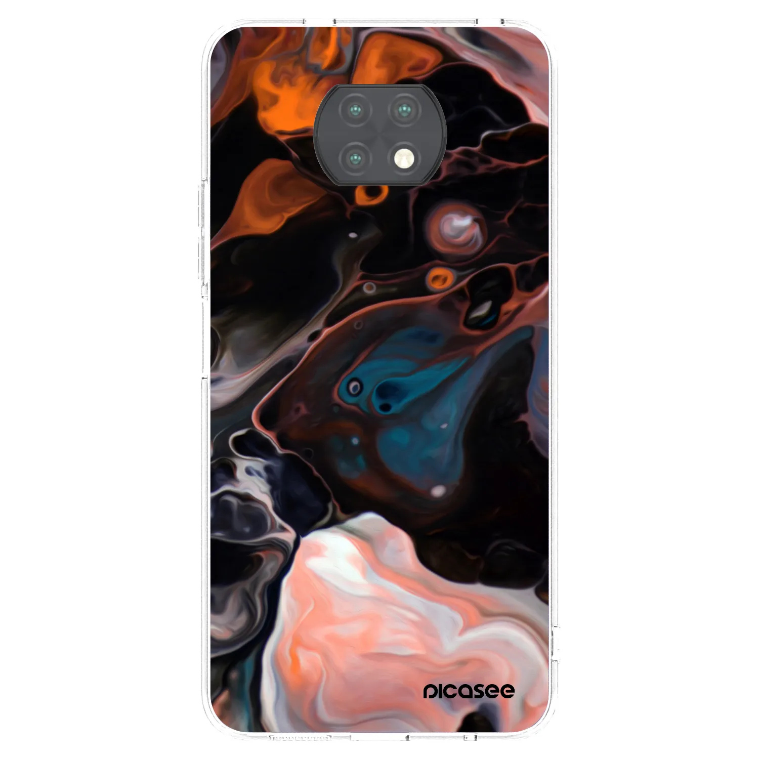 Picasee silikonowe przeźroczyste etui na Xiaomi Redmi Note 9T - Cream