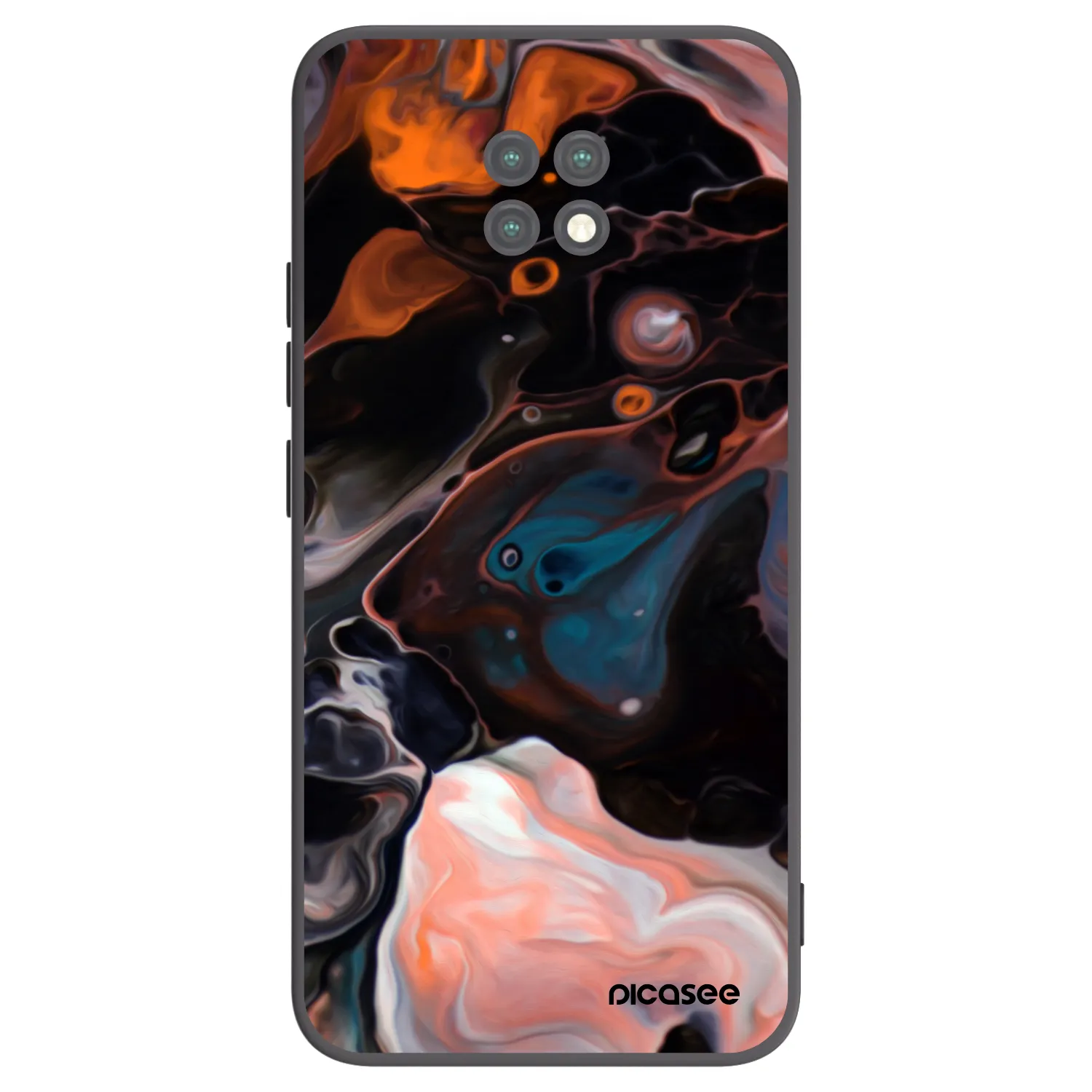 Picasee silikonowe czarne etui na Xiaomi Redmi Note 9T - Cream